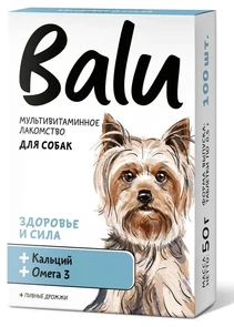Лакомство мультивитаминное Balu для собак "Здоровье и сила", кальций и омега 3 00-00000773