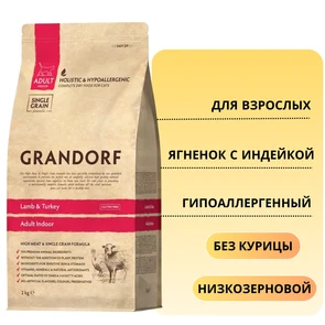 {{photo.Alt || photo.Description || 'Сухой корм GRANDORF для взрослых кошек с ягненком и индейкой Lamb/Turkey INDOOR'}}