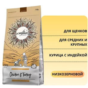 {{photo.Alt || photo.Description || 'Сухой корм CRAFTIA NATURA для щенков средних и крупных пород из курицы и индейки (CHICKEN &amp; TURKEY PUPPY MEDIUM &amp; LARGE BREED)'}}