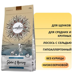 {{photo.Alt || photo.Description || 'Сухой корм CRAFTIA NATURA для щенков средних и крупных пород из лосося и сельди (SALMON &amp; HERRING PUPPY MEDIUM &amp; LARGE BREED)'}}