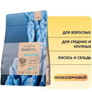 {{photo.Alt || photo.Description || 'Сухой корм RAWIVAL для взрослых собак средних и крупных пород из лосося и сельди North Sea’s Finest Salmon &amp; Herring ADULT DOG MEDIUM &amp; LARGE BREED'}}