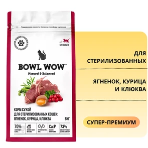 {{photo.Alt || photo.Description || 'Сухой корм BOWL WOW Fresh Meat для стерилизованных кошек с ягненком, курицей и клюквой'}}