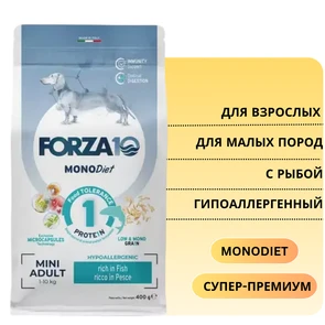 {{photo.Alt || photo.Description || 'Сухой корм Forza10 MonoDiet для взрослых собак мелких пород с рыбой Adult Mini Pesce'}}