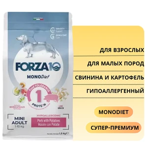 {{photo.Alt || photo.Description || 'Сухой корм Forza10 MonoDiet для взрослых собак мелких пород со свининой и картофелем Adult Mini Maiale con Patate'}}