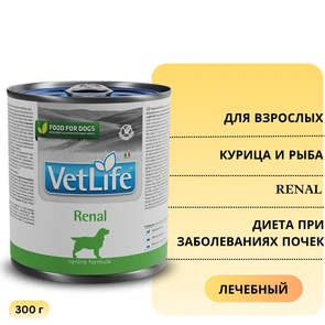 {{photo.Alt || photo.Description || 'Консервы FARMINA VETLIFE NATURAL DIET DOG RENAL для взрослых собак всех пород с курицей и рыбой диета при заболеваниях почек'}}