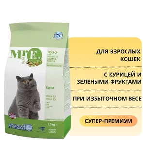 {{photo.Alt || photo.Description || 'Сухой корм Forza10 Mr Fruit для взрослых кошек с избыточным весом с курицей и зелеными фруктами Verde Light'}}