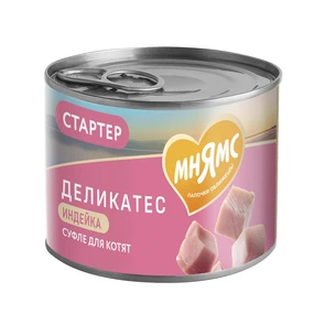 {{photo.Alt || photo.Description || 'Консервы Мнямс паштет для котят до 4 месяцев из индейки Суфле по-английски'}}
