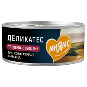 {{photo.Alt || photo.Description || 'Консервы Мнямс для котят с 1 месяца с телятиной и овощами Паштет по-бельгийски'}}