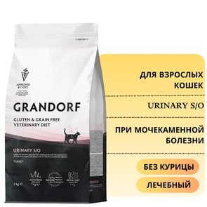 {{photo.Alt || photo.Description || 'Беззерновой сухой корм GRANDORF VET для кошек диета при мочекаменной болезни GRANDORF VETERINARY DIET Cat URINARY S/O'}}