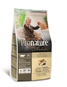 Сухой корм PRONATURE HOLISTIC Senior Cat White fish and wild rice для пожилых кошек с океанической белой рыбой и диким канадским рисом 102.2025