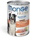Консервы для пожилых собак MONGE Dog Fresh Chunks in Loaf мясной рулет с индейкой и овощами