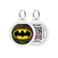 Адресник для собак и кошек WAUDOG Smart ID QR паспортом, рисунок Бэтмен (зеленый)