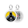 Адресник для собак и кошек WAUDOG Smart ID QR паспортом, рисунок Бэтмен (желтый)