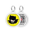 Адресник для собак и кошек WAUDOG Smart ID QR паспортом, рисунок Бэтмен (мультик)