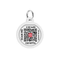 Адресник для собак и кошек WAUDOG Smart ID QR паспортом, рисунок Бэтмен (узор) обратная сторона