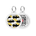 Адресник для собак и кошек WAUDOG Smart ID QR паспортом, рисунок Бэтмен (узор)