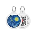 Адресник для собак и кошек WAUDOG Smart ID QR паспортом, рисунок Водяные лилии
