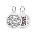 Адресник для собак и кошек WAUDOG Smart ID QR паспортом, рисунок Геометрия