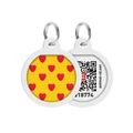 Адресник для собак и кошек WAUDOG Smart ID QR паспортом, рисунок Сердца