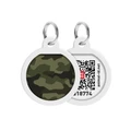 Адресник для собак и кошек WAUDOG Smart ID QR паспортом, рисунок Камо (зеленый)