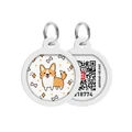 Адресник для собак и кошек WAUDOG Smart ID QR паспортом, рисунок Корги