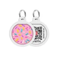 Адресник для собак и кошек WAUDOG Smart ID QR паспортом, рисунок Маршмеллоу