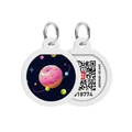 Адресник для собак и кошек WAUDOG Smart ID QR паспортом, рисунок Вселенная пончиков