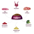 Сухой корм AWARD для щенков от 1 мес, беременных и кормящих сук мелких и миниатюрных пород с ягненком и индейкой с добавлением брокколи и брусники 7173297