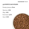 Беззерновой cухой корм GRANDORF FRESH для взрослых кошек с уткой и бататом CAT ADULT Duck&Sweet Potato 852598