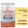Сухой корм MONGE для взрослых кошек с лососем Monoprotein Adult Cat salmon 70005487
