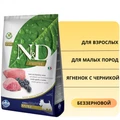 Беззерновой cухой корм FARMINA ND PRIME для взрослых собак мелких пород с ягненком и черникой 11217/PND0080047