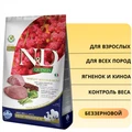 Беззерновой cухой корм FARMINA ND QUINOA для собак средних и крупных пород с ягненком и киноа контроль веса 8806/PND0250156