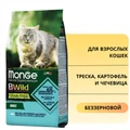 Беззерновой сухой корм Monge BWild для взрослых кошек с треской, картофелем и чечевицей BWild Grain Free Adult Cat Cod Fish, potatoes & lentils 70012058