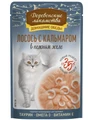Пауч для кошек Деревенские лакомства Лосось с кальмаром в нежном желе 79218930