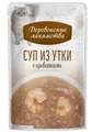 Пауч для кошек Деревенские лакомства Суп из утки с креветкой 4 шт х 35 гр 76051165