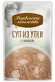 Пауч для кошек Деревенские лакомства Суп из утки с лососем 4 шт х 35 гр 76051172