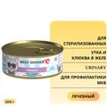 Консервы Best Dinner Exclusive VET PROFI для стерилизованных кошек и профилактики МКБ с уткой и клюквой Urinary 7561