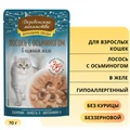 Пауч для кошек Деревенские лакомства Лосось с осьминогом в нежном желе 79218947