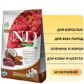 Акция! Скидка 68% Срок до 13.11.2026 7 кг Беззерновой cухой корм FARMINA ND QUINOA для собак всех пород с олениной и киноа для кожи и шерсти 8815/PND0700033.срок
